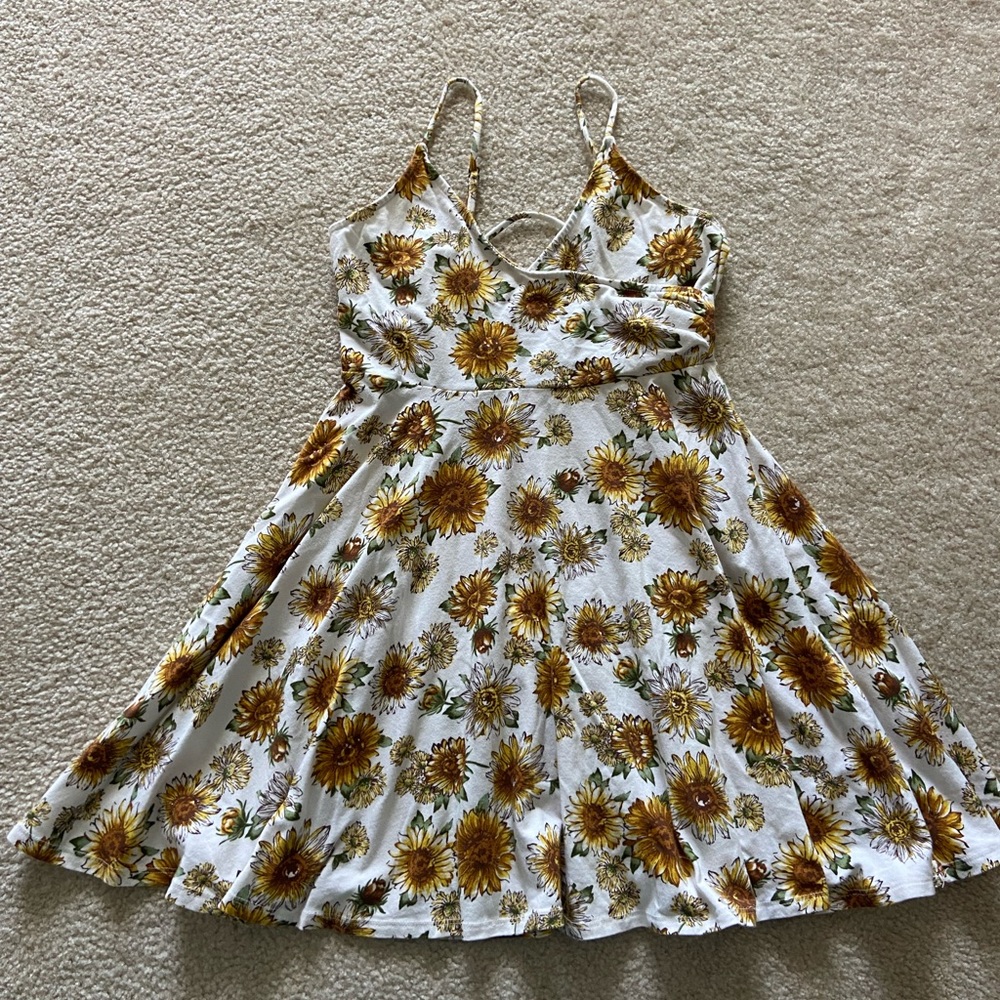 Forever 21 sunflower mini dress.